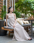 Linen-Blend Maxi Dress