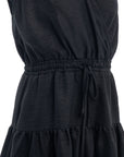 Sleeveless Overlap V-Neck Tiered Mini Dress