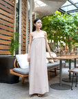 Linen-Blend Maxi Dress