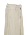 Tailored Panel Wide-Leg Pants