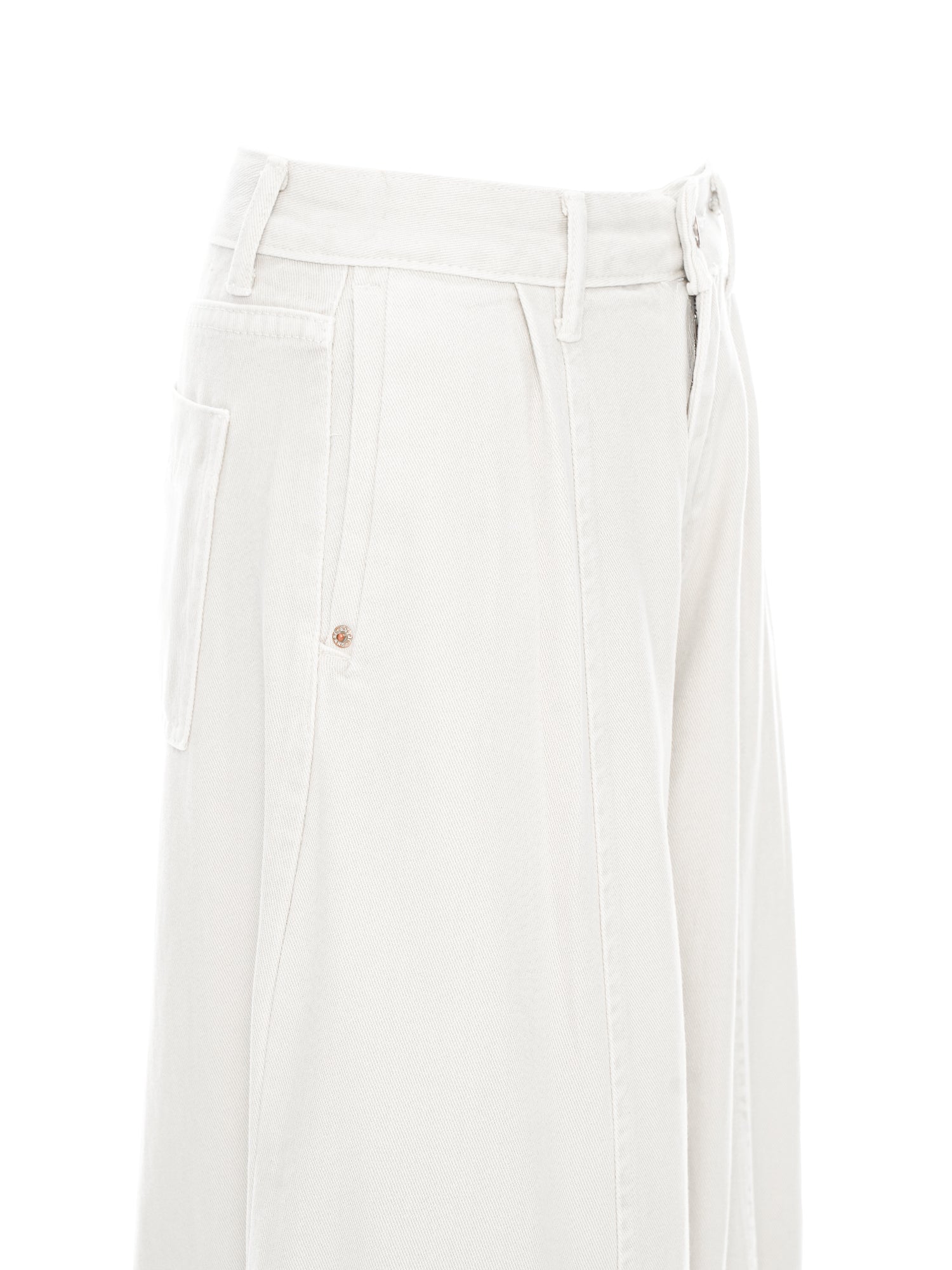 Tailored Panel Wide-Leg Pants