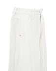 Tailored Panel Wide-Leg Pants