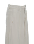 Tailored Panel Wide-Leg Pants