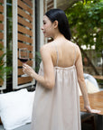 Linen-Blend Maxi Dress