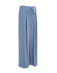 Lyocell Linen Blend Flowy Wide-Leg Pants