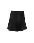 Pleated Denim Mini Skirt