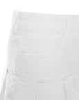 Pleated Denim Mini Skirt