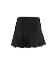 Pleated Denim Mini Skirt