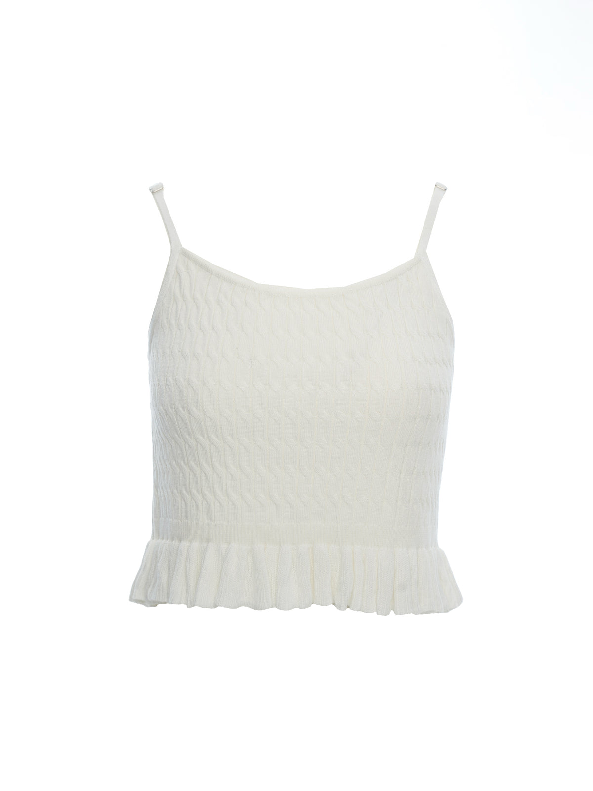 Cable-Knit Peplum Camisole