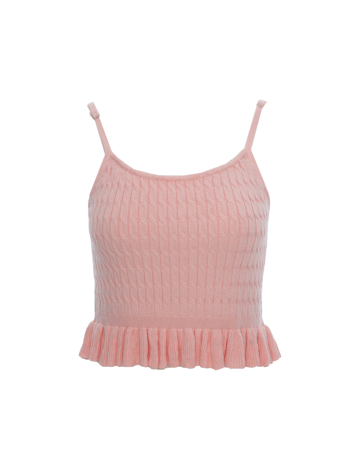 Cable-Knit Peplum Camisole