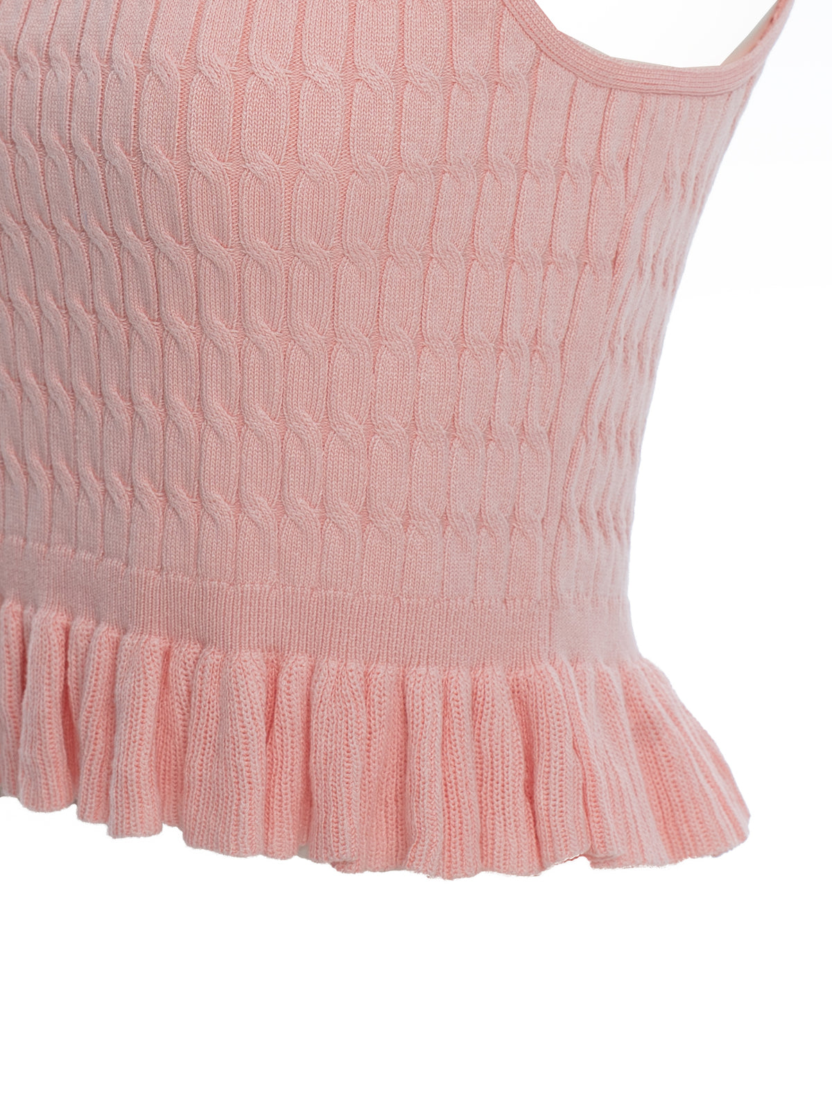 Cable-Knit Peplum Camisole