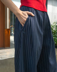 Pinstripe Wide Leg Pants
