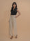 High-Waist Tie Trousers