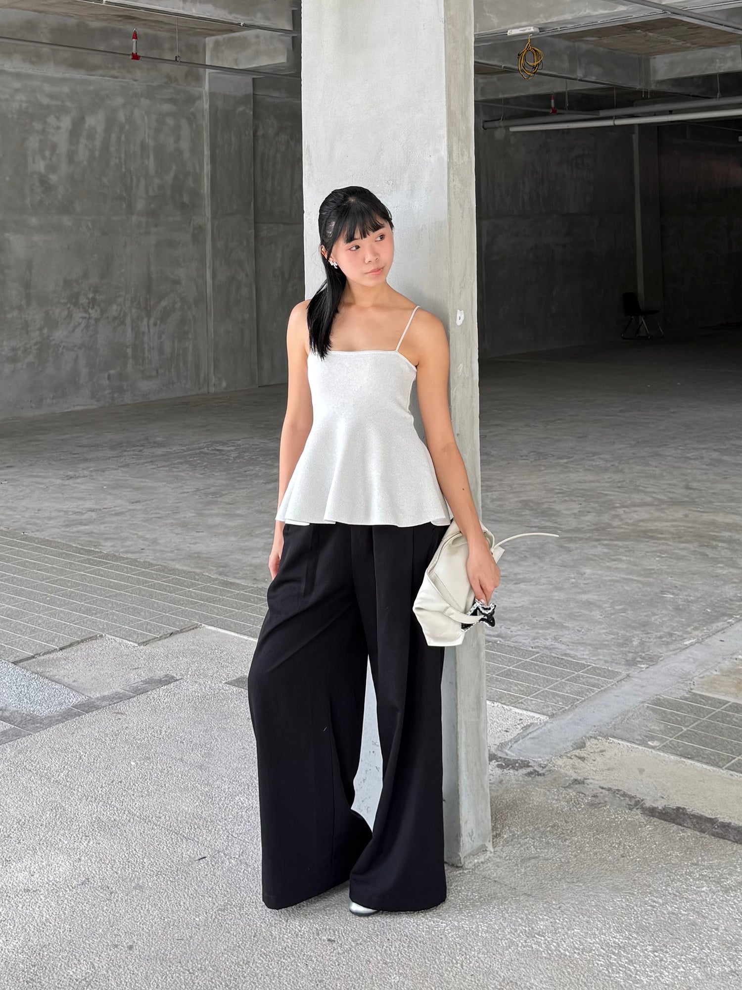 Pleated Wide-Leg Pants