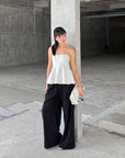 Pleated Wide-Leg Pants
