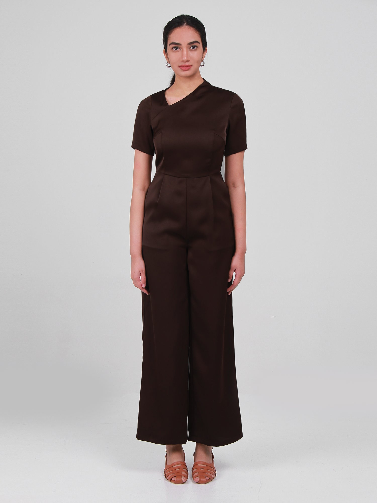 Faye Asymmetrical Neckline Jumpsuit