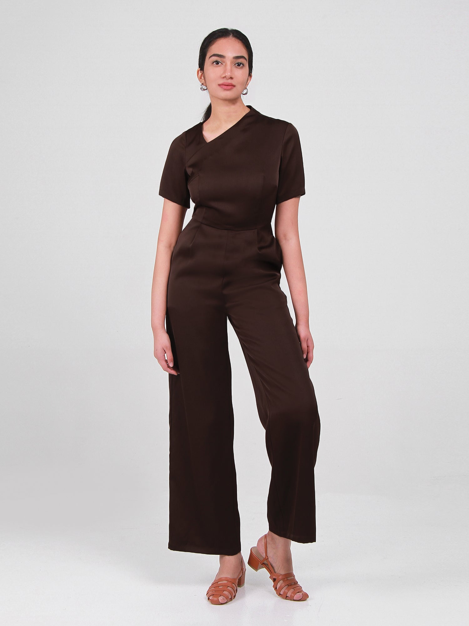 Faye Asymmetrical Neckline Jumpsuit