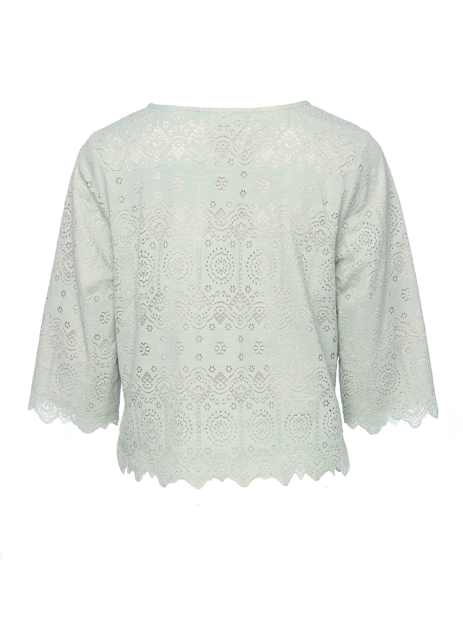 Deena Lace Scalloped Top