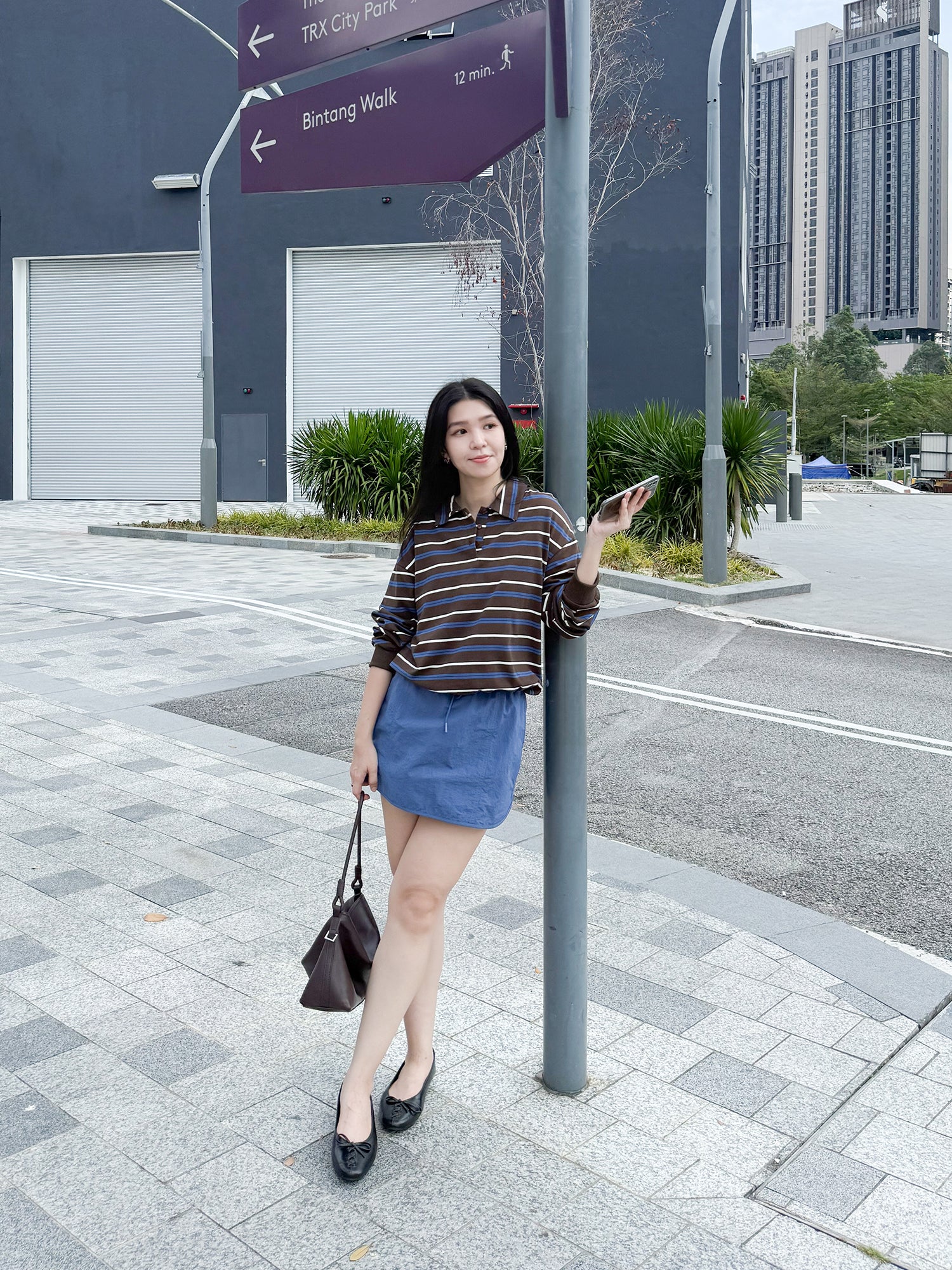 Drawstring Nylon Skirt