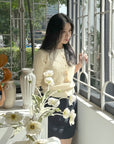 Cable Yarn Knit Button Cardigan