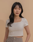Square Neck Short Sleeve Top