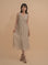 Twist-Front Sleeveless Dress
