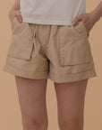Utility Style Drawstring Shorts